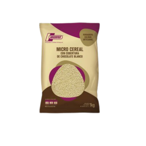 Micro cereal bañado en chocolate blanco x 1 Kg Razzetto