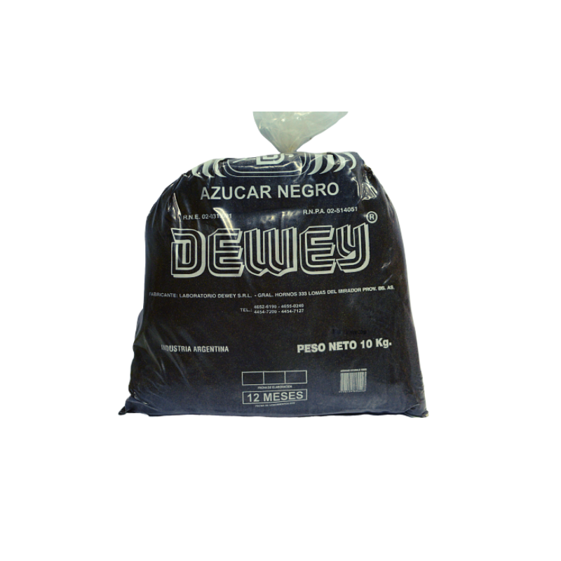 Azúcar negra Dewey x 10 Kg.