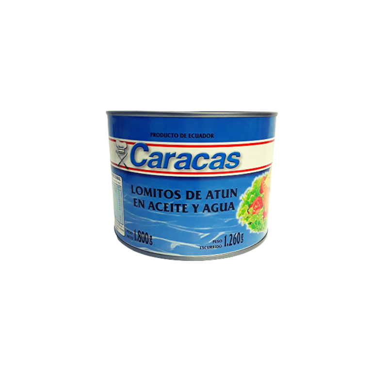 Atún en aceite y agua en lomitos por 1.880 Kg.