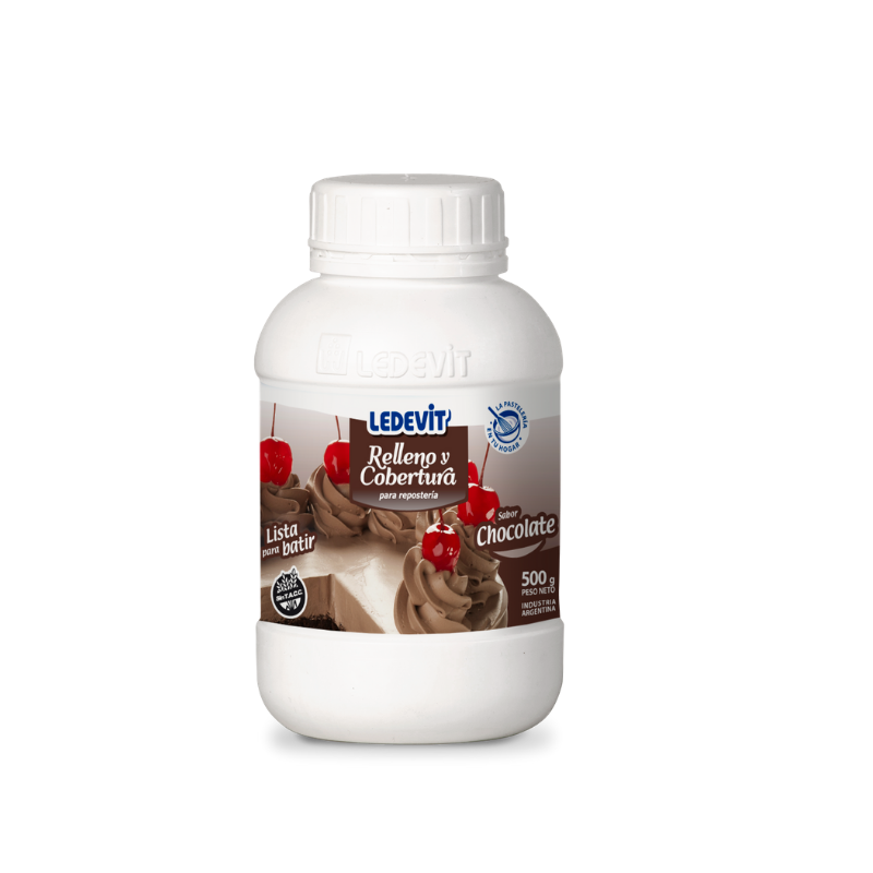 Relleno y cobertura chocolate Ledevit x 500 Grs.