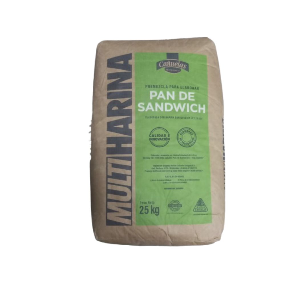 Premezla pan de sandwich x 25 Kg.