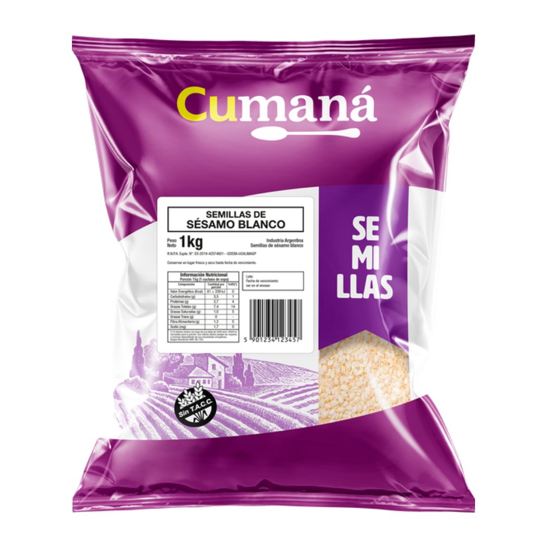 Semillas de sésamo blanco Cumaná x 1 Kg.
