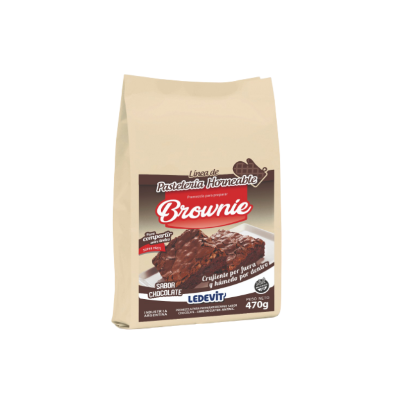Premezcla para brownie Ledevit x 500 Grs.