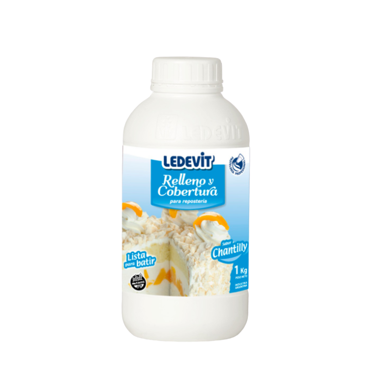Relleno y cobertura Chantilly Ledevit x 1 Kg.
