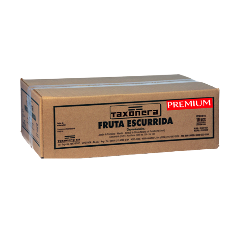 Fruta escurrida Taxonera Premium x 10 Kg.