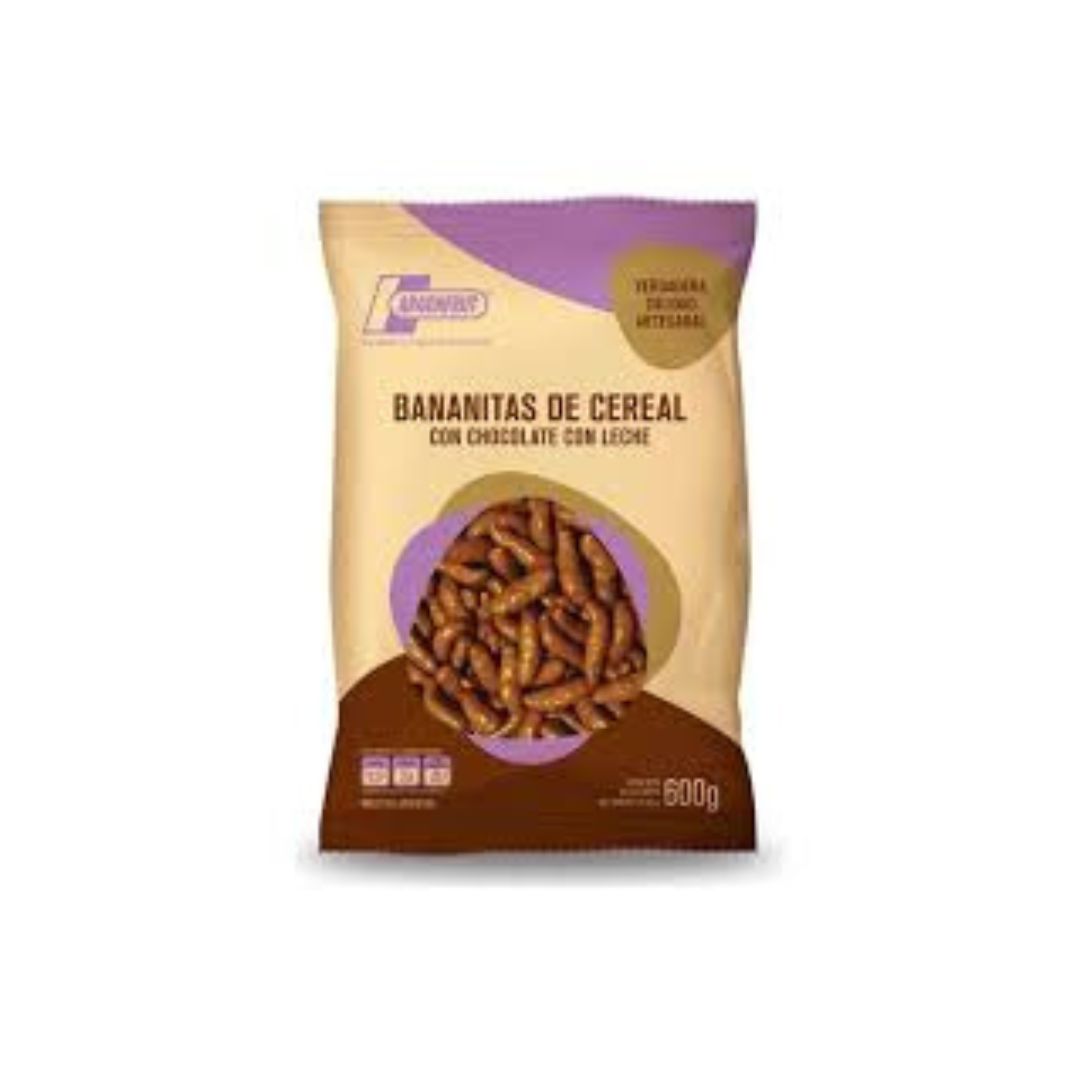 Bananita de cereal con chocolate x 600 Grs.