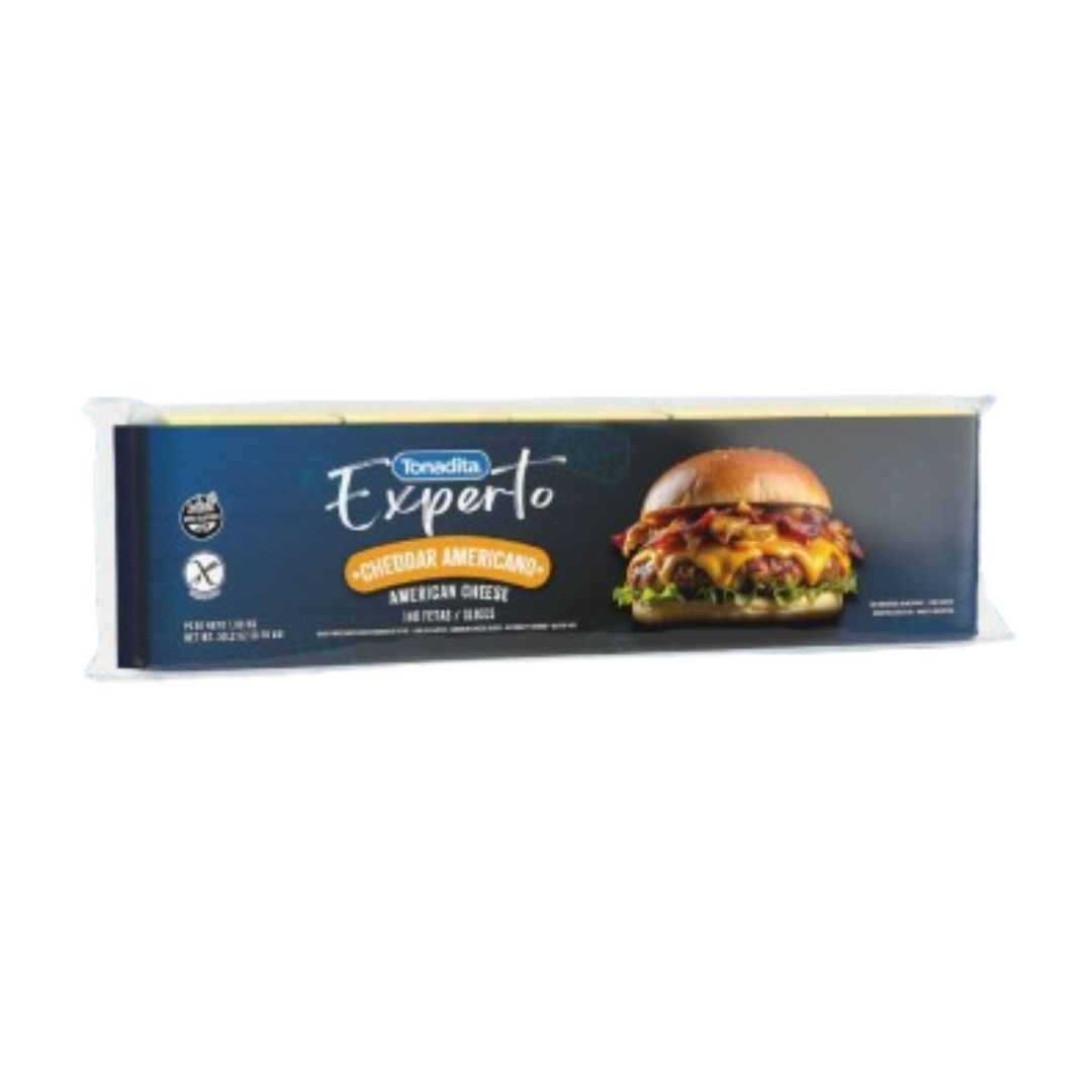 Queso cheddar Tonadita x 140 fetas.