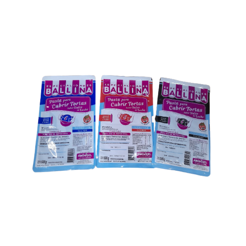 Pasta cubre torta Ballina de colores x 500 Grs.