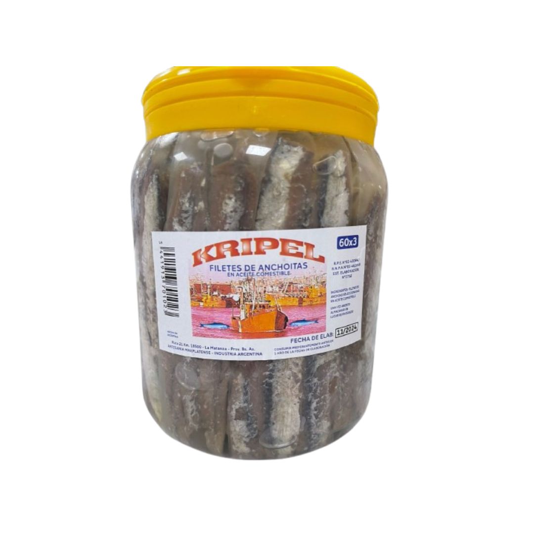 Anchoas olivares 60 sobres de 3 filete.