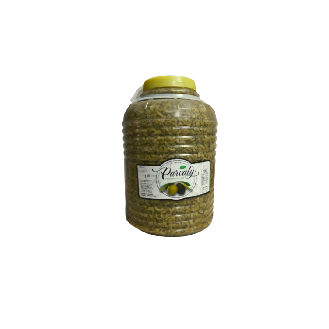 Aceitunas Verdes feteadas rotas x 5 Kg.