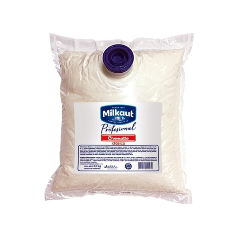 Queso crema Cramatto Milkaut x 3.5 Kg.