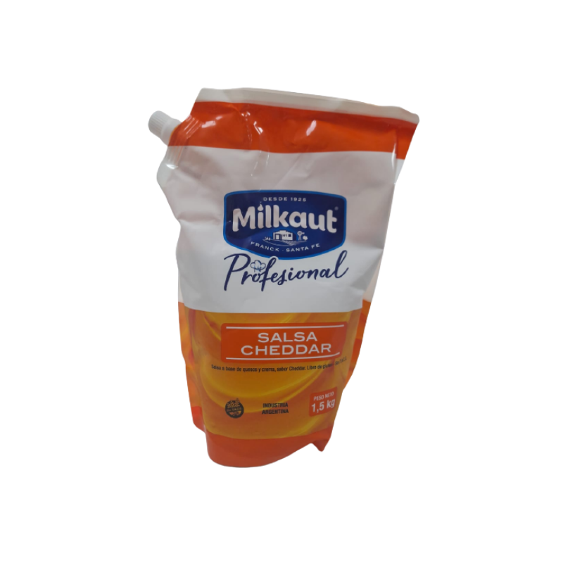 Queso cheddar Milkaut x 1.5 Kg.