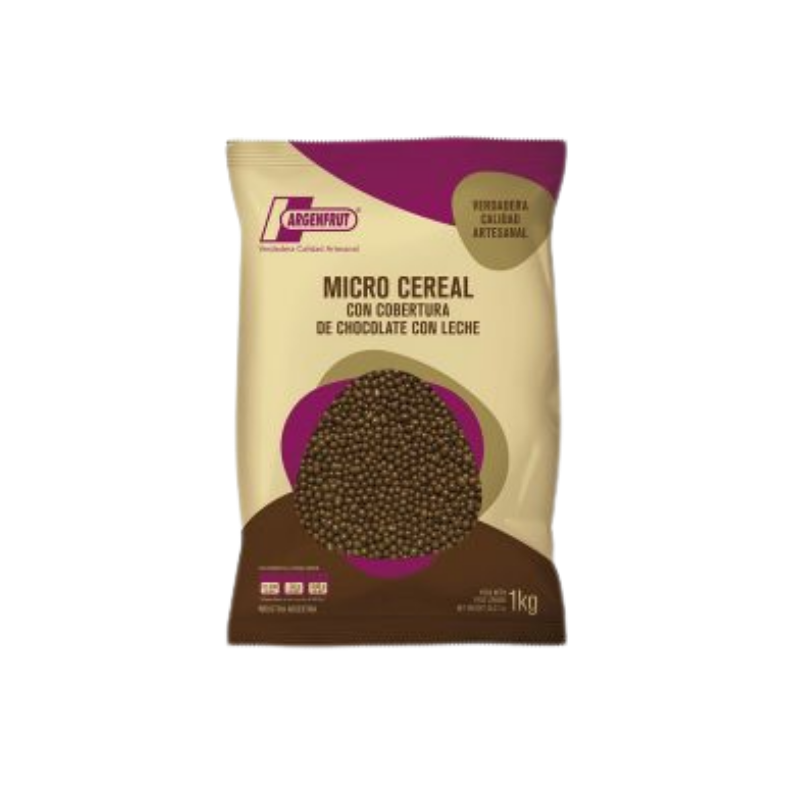 Micro cereal bañado en chocolate negro x 1 Kg.