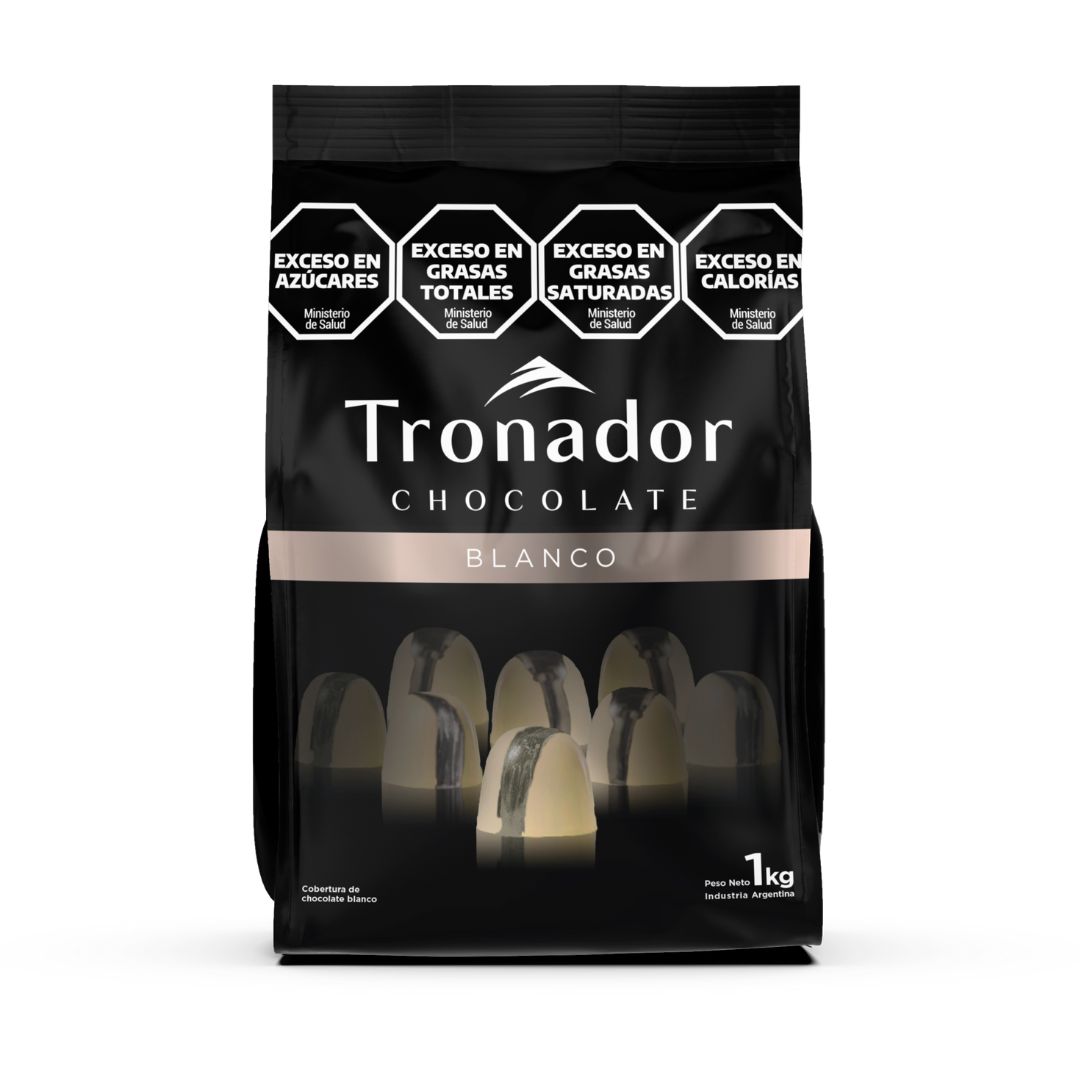 Chocolate cobertura Tronador blanco x 1 Kg.