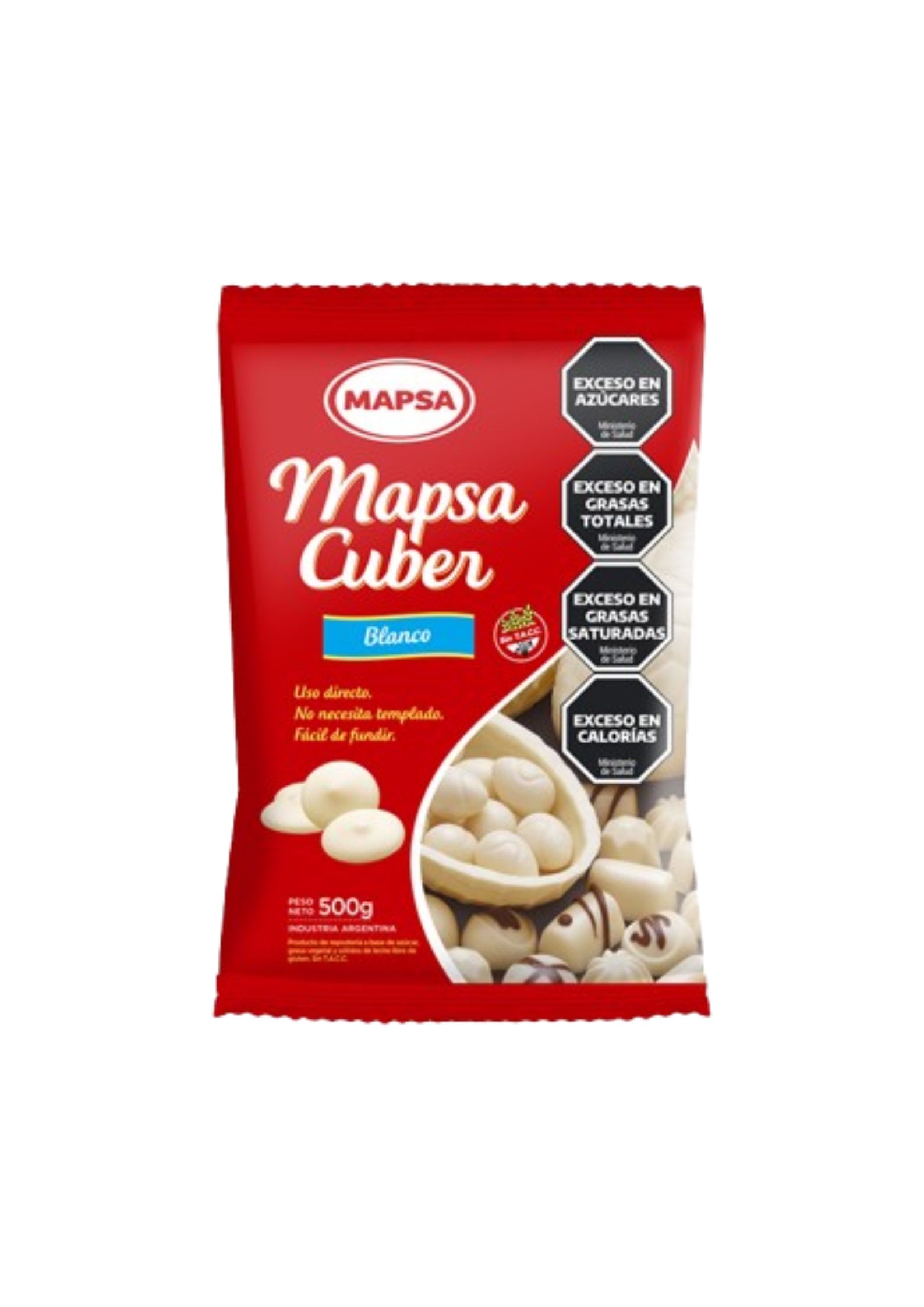 Chocolate mapsacuber blanco x 500 Grs.