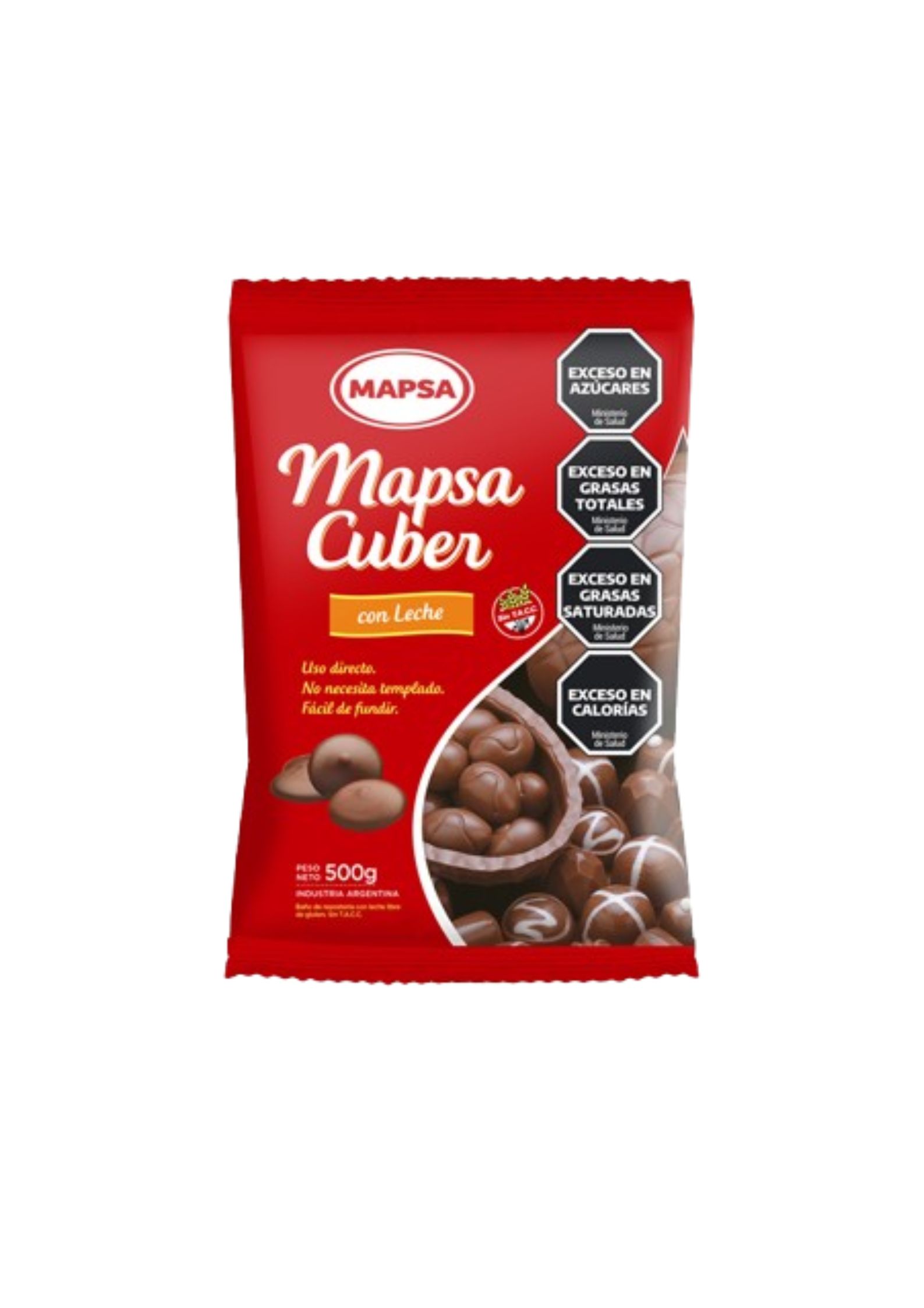 Chocolate mapsacuber con leche x 500 Grs.