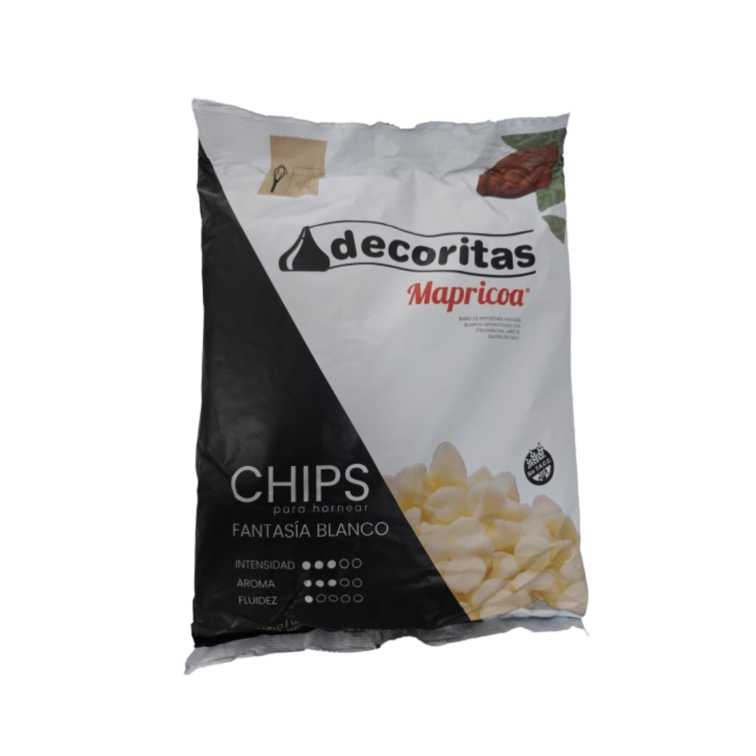 Chips de chocolate blanco Mapricoa x 1 Kg.