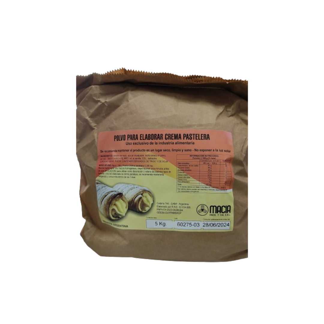 Crema pastelera en frio Macia x 5 Kg.