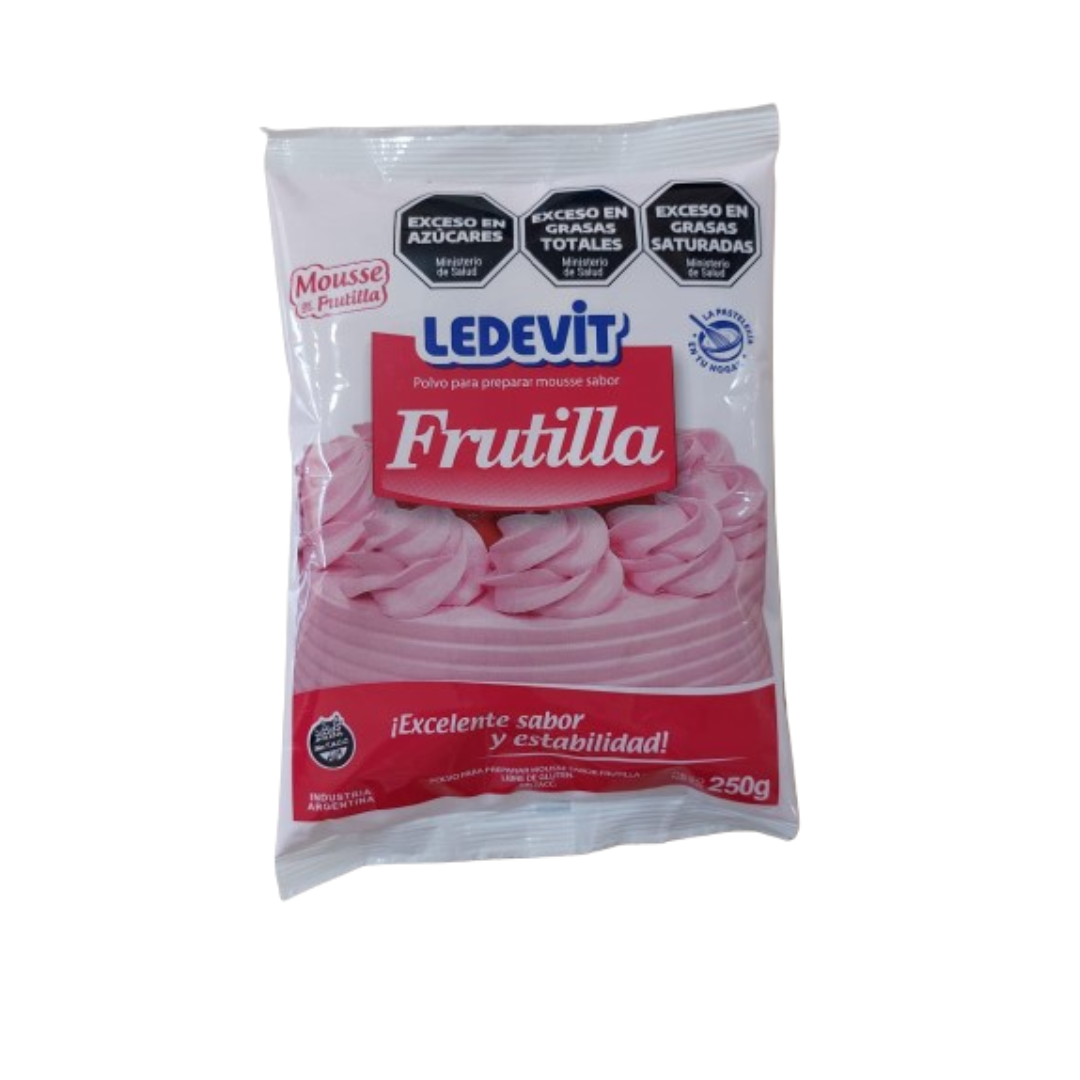 Mousse de frutilla en polvo Ledevit x 250 Gr.