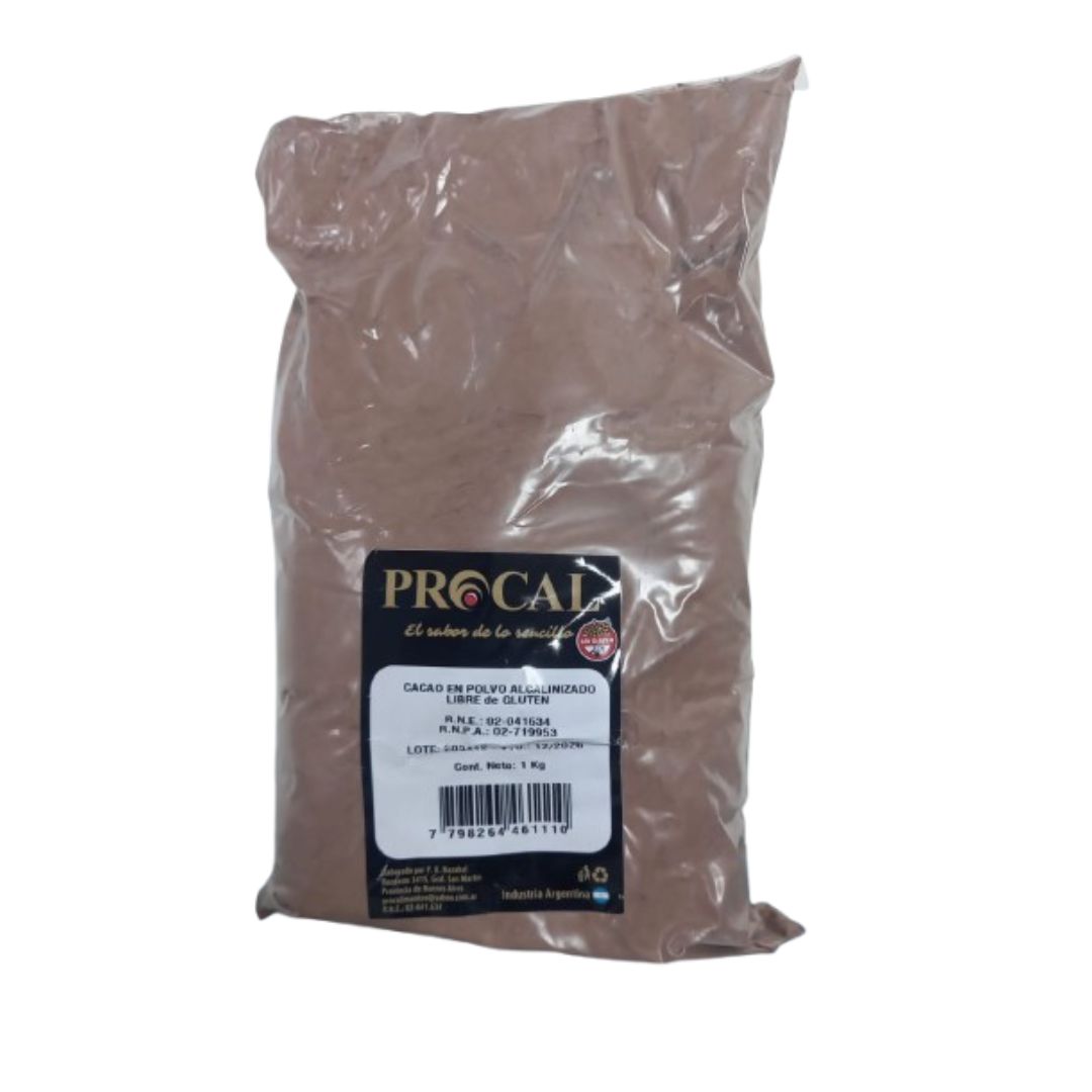 Cacao amargo Procal x 1 Kg.