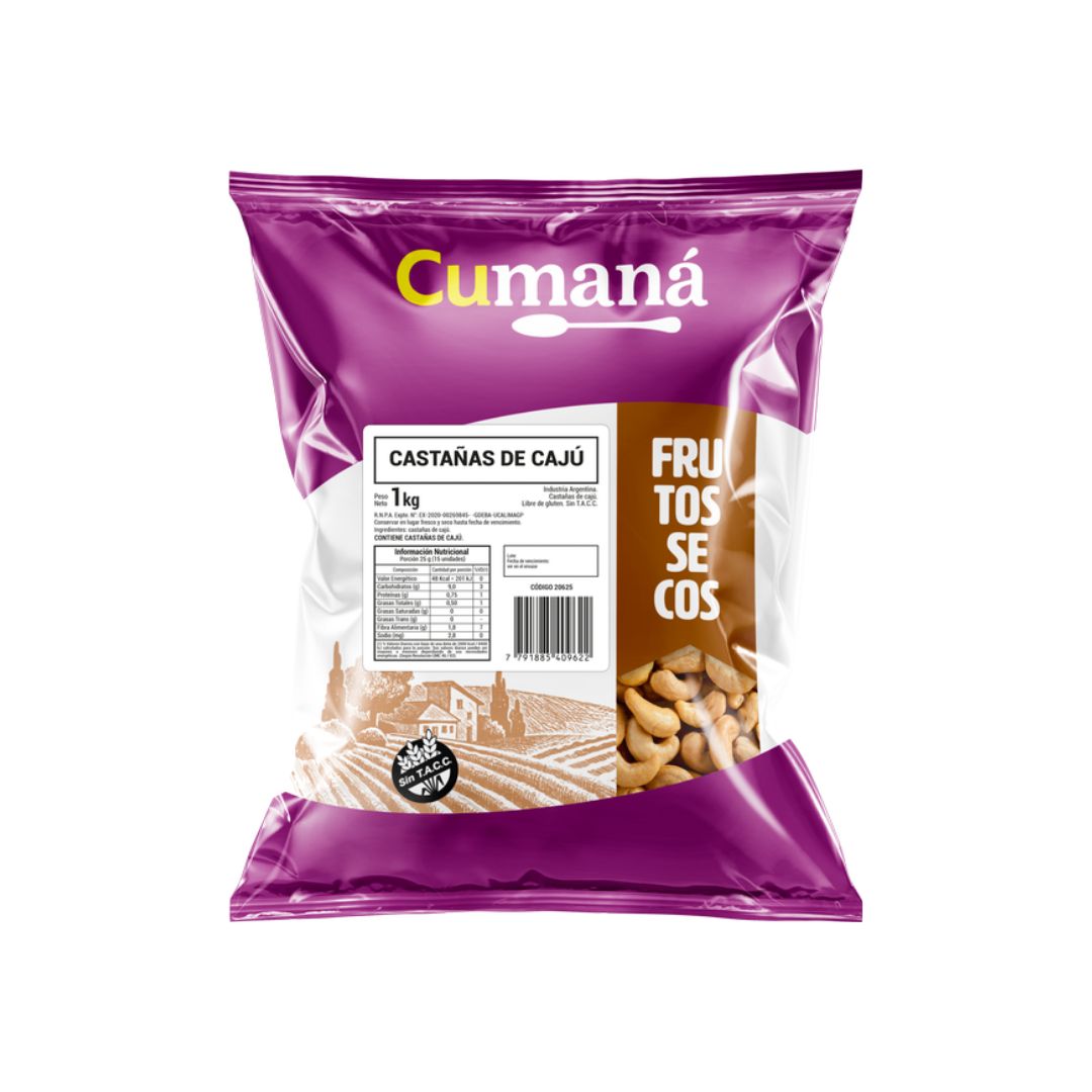 Castañas de cajú x 1 Kg. Cumaná