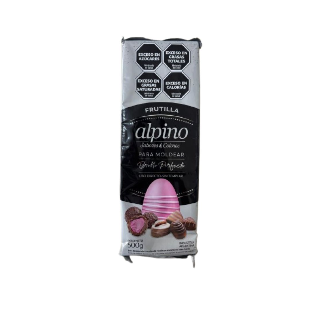 Chocolate Alpino en tableta frutilla x 500 Grs.