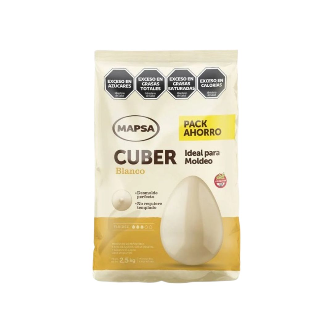 Chocolate mapsacuber blanco por 2.5 Kg.