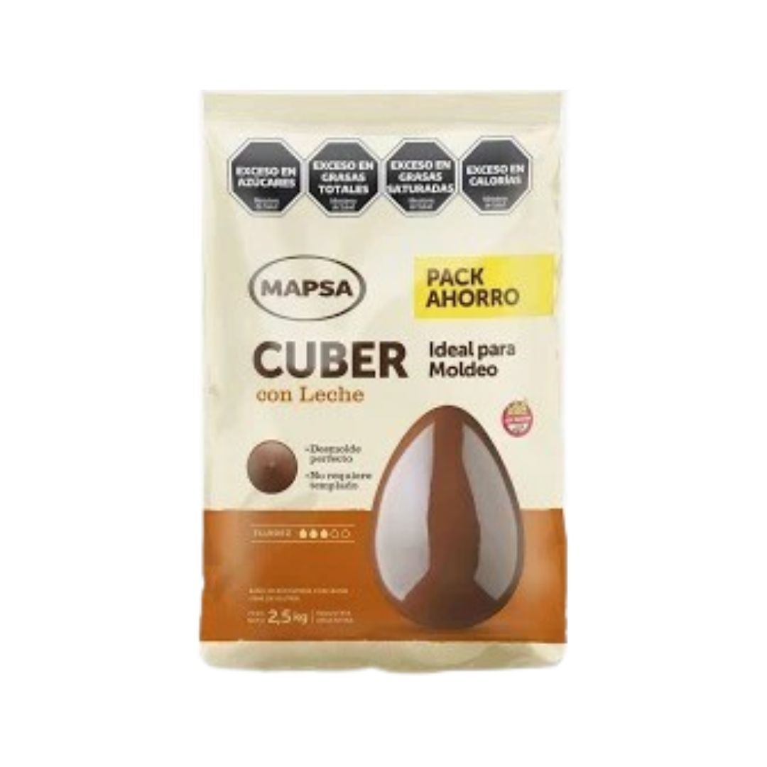 Chocolate mapsacuber con leche por 2.5 Kg.