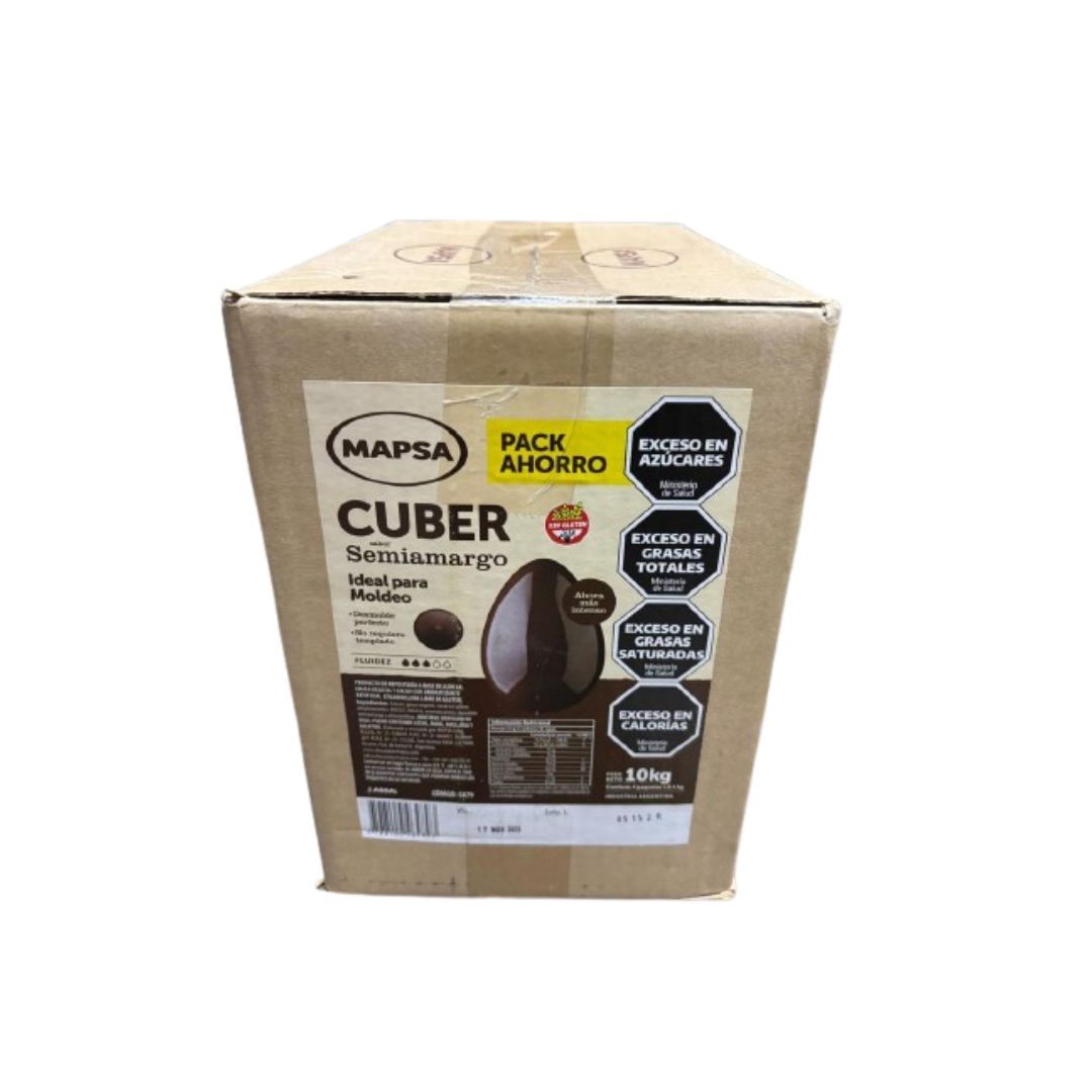 Chocolate mapsacuber semiamargo por 10 Kg.